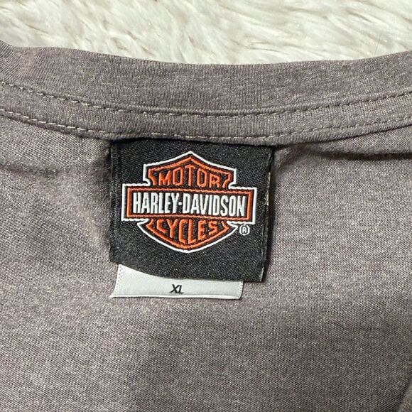 Harley-Davidson Tee Sturgis Wille G Skull graphic V-Neck Short Sleeve size XL - Picture 11 of 13